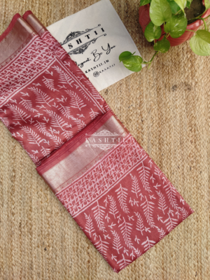 Maheshwari Block Print Silk Cotton Saree