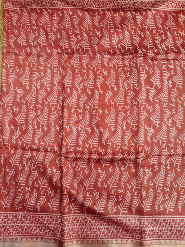 Maheshwari Block Print Silk Cotton Saree